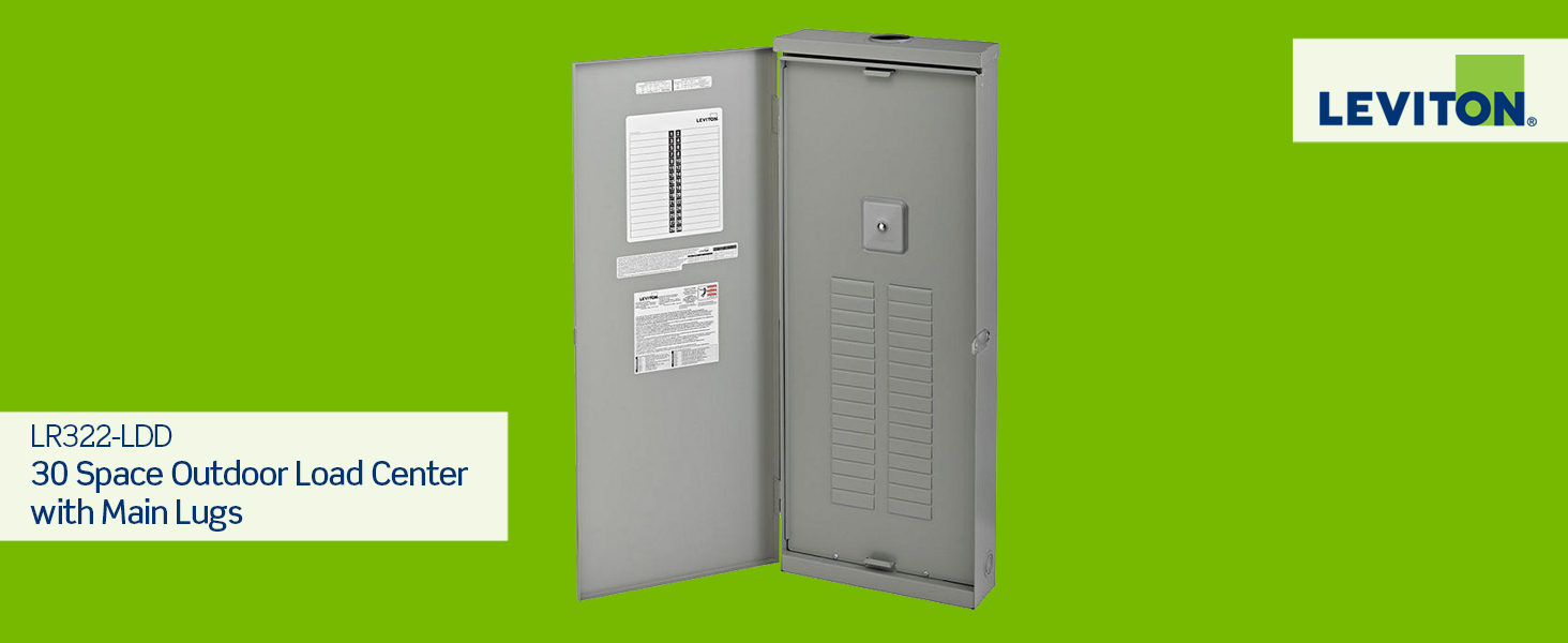 Leviton 30 Space Outdoor Load Center with Main Lugs, LR322LDD