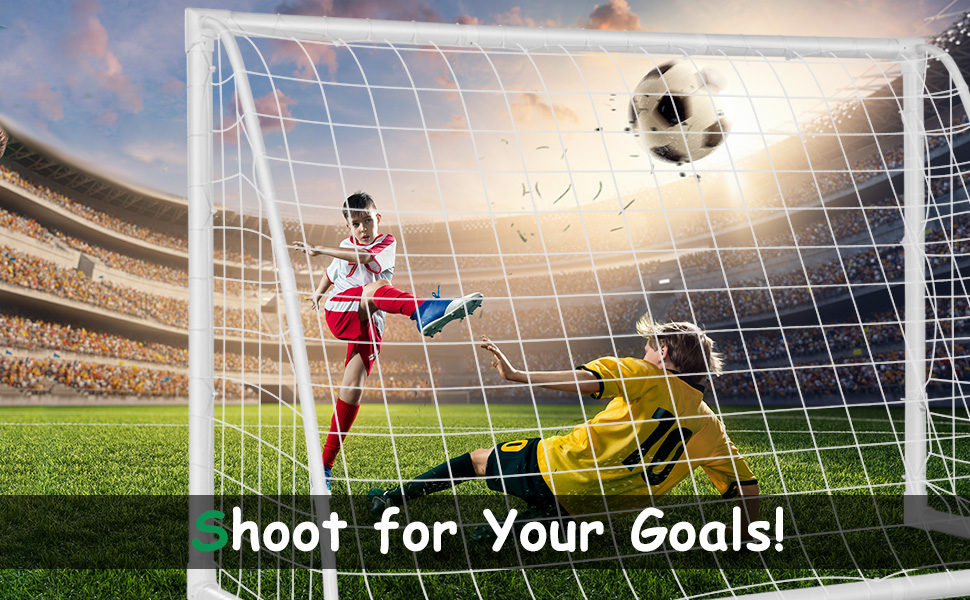 Costway Kids Portable Soccer Goal, 1.8m x 1.2m
