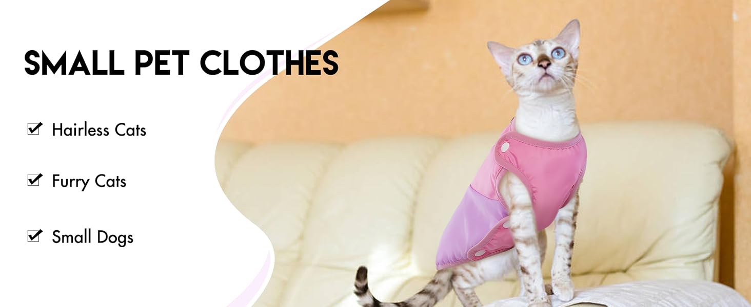 DENTRUN Cat Cold Weather Coat Warm Clothes for Cats Only