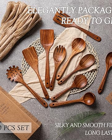 wooden kitchen utensils