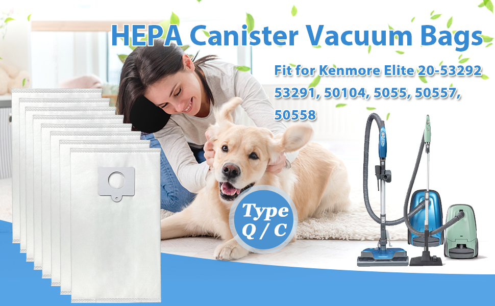 8 Pack 53292 Vacuum Bags Replacement for Kenmore Q/C