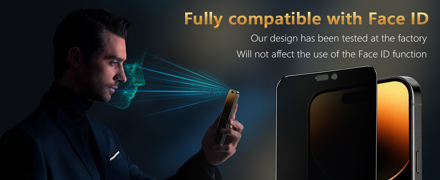 SHUNION 360 privacy screen Protector for iPhone 15 Pro