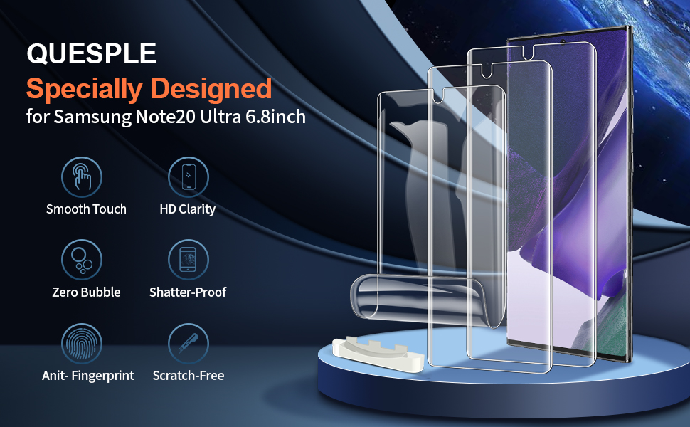 QUESPLE 3 Pack Samsung Galaxy Note 20 Ultra Screen