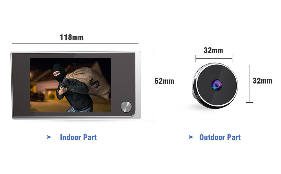 3.5 inch LCD HD Screen Door Viewer