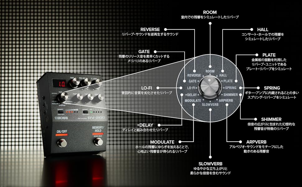 Amazon | BOSS/RV-200 REVERB ボス リバーブ RV200 | ディレイ