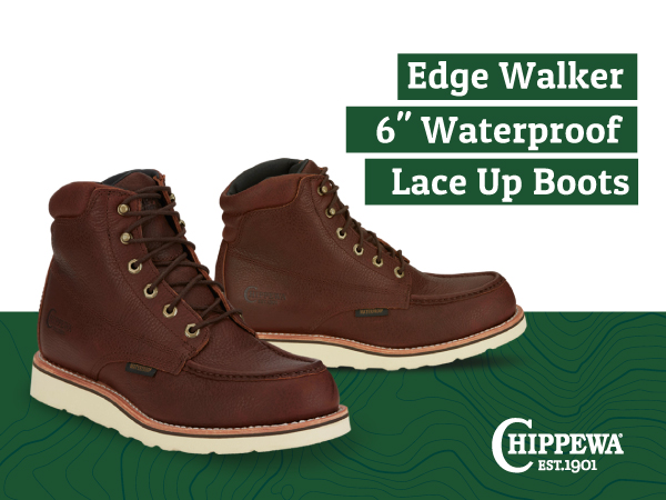 70’s CHIPPEWA Lace up Boots 7 1/2 E Chippewa Men's Wood Classic 2.0 Soft Toe Lace-Up Work Boots NC2085