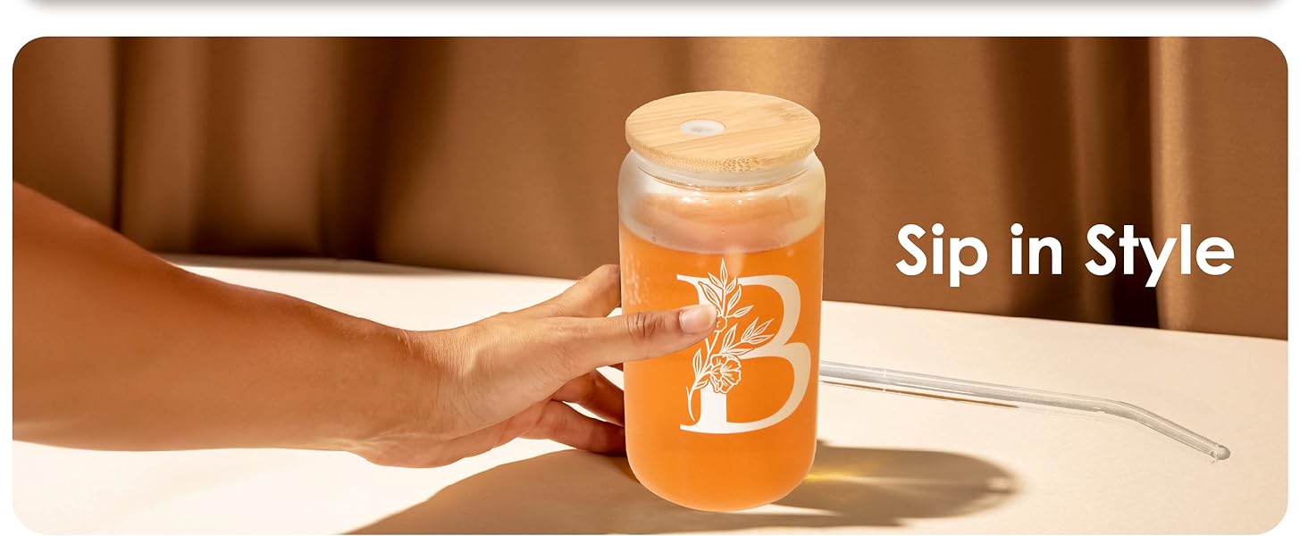 SANDJEST 16 Oz Can Coffee Cups with Lid and Straw