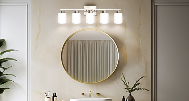 bathroom light fixtures brushed nickel