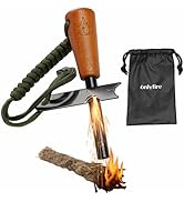 Ferro Rod Fire Starter Survival Kit, Waterproof Flint and Steel Fire Starter for Camping, Hiking ...