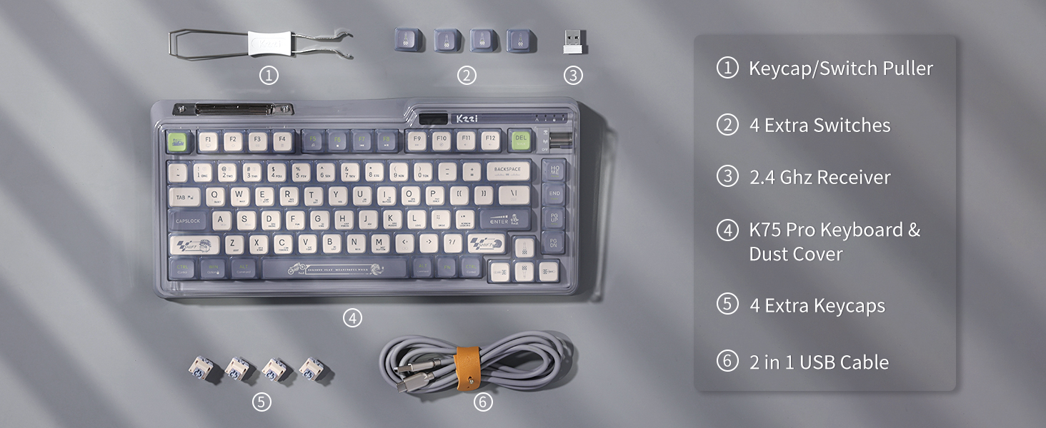 K75 75 percent keyboard tactile switch