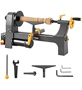 Hoteche Benchtop Wood Lathe 3-Amp 10-Inch x 13-Inch Variable Speed Mini Power Woodturning Tool