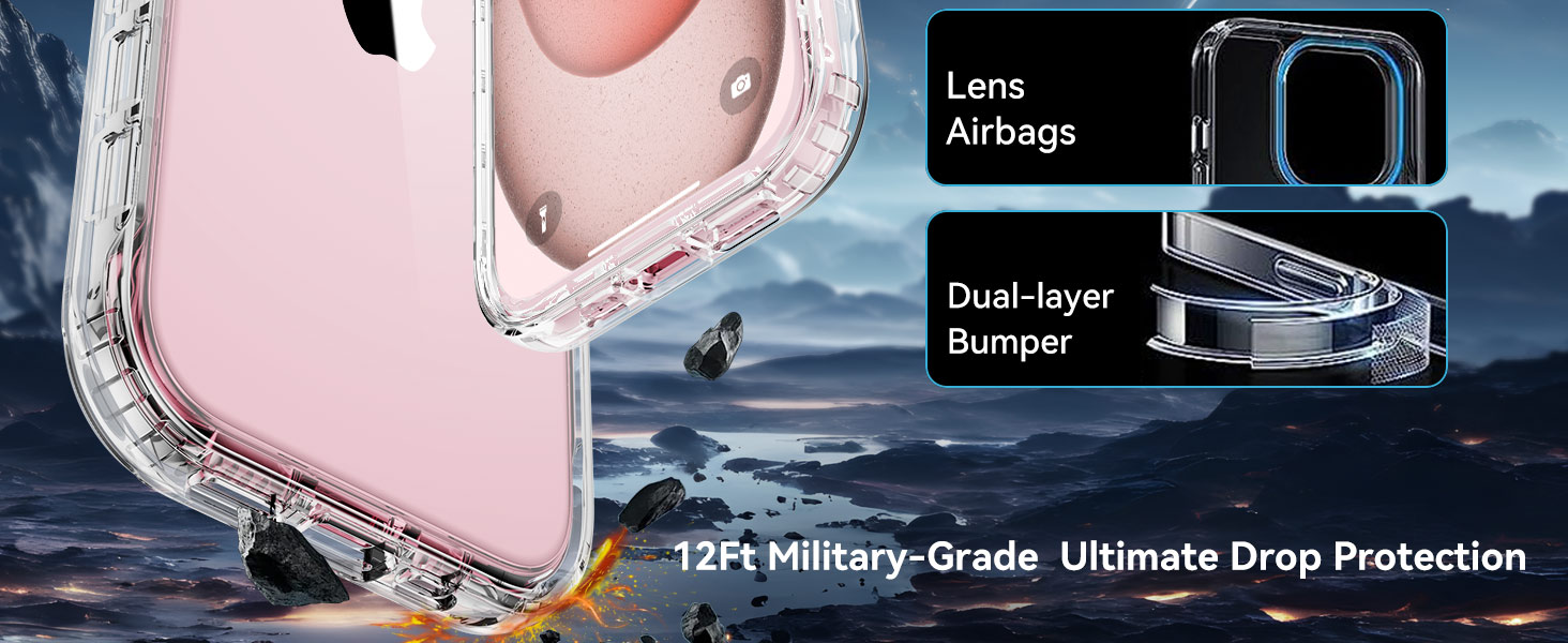 KECAI for iPhone 15 Plus Case Clear,[Not Yellowing] with