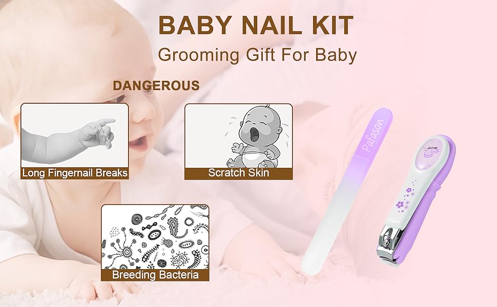 baby nail clipper with glass nail file