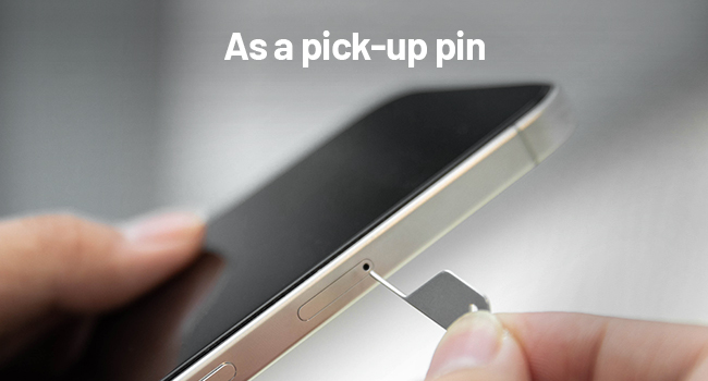 as a pick-up pin