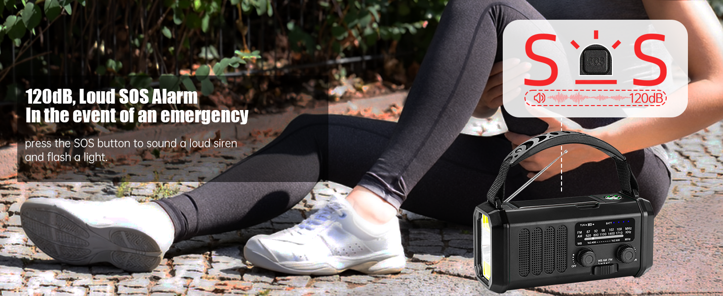 crank radio flashlight cell phone charger