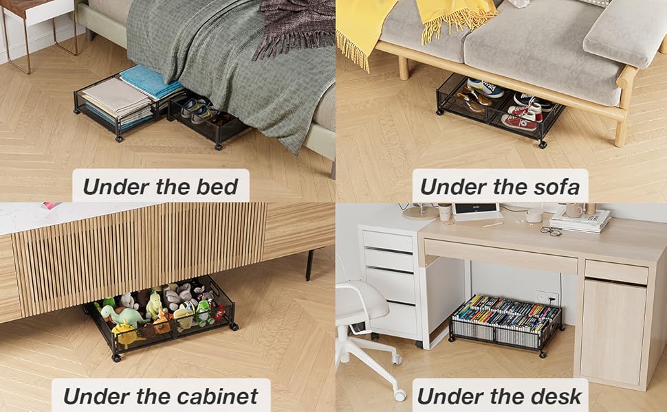 Under Bed Storage With Wheels Under bed Storage Containers