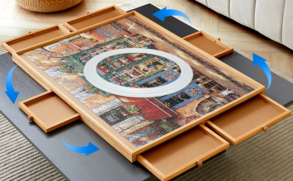 WorkerTec Rotating Puzzle Board Rotating Base for Puzzle