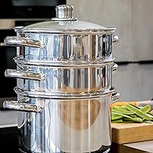 Stainless steel food steamer