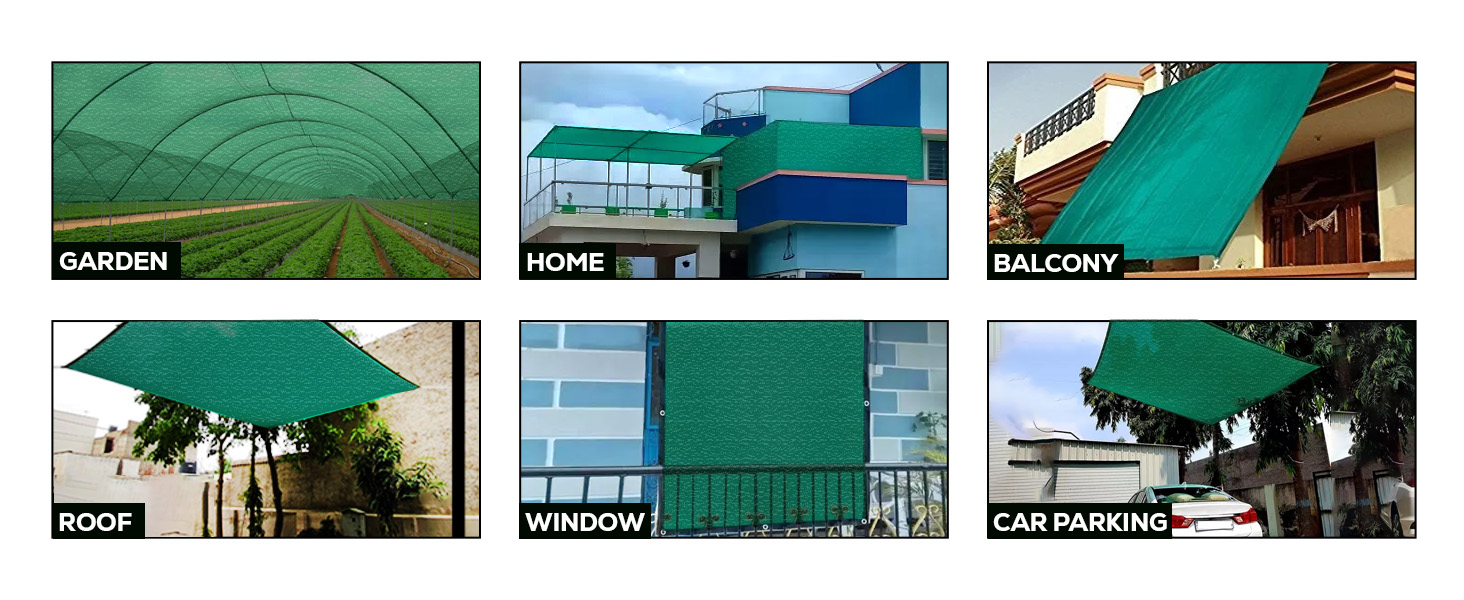 Mr. Right Green Net for Garden, (5x16 Ft) Balcony Net 50 Shade Net