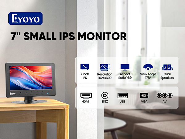 Amazon.com: Eyoyo Mini Monitor 7 Inch Small HDMI Monitor