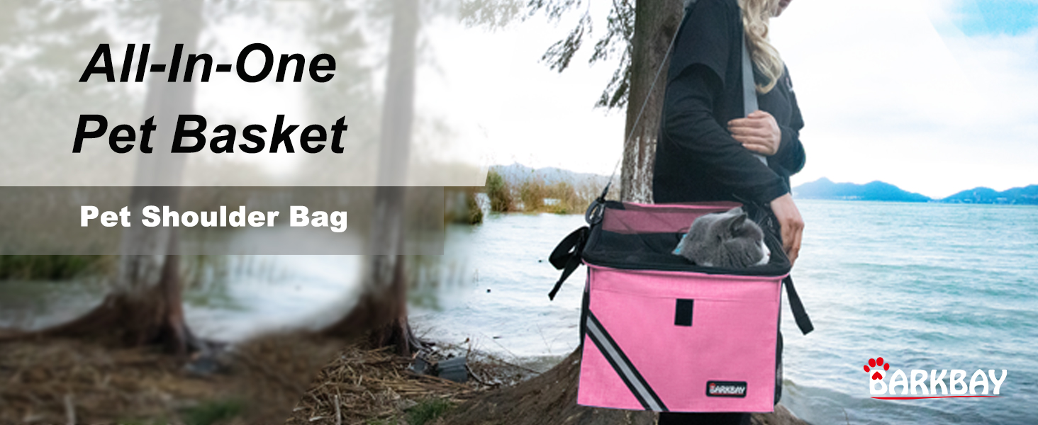 dog shoulder bag with mesh venting