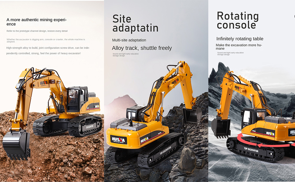 HUTNA RC Excavator 1/14スケール HUTNA RC Excavator 1/14スケール Huina 1594 RC Excavator 1/14