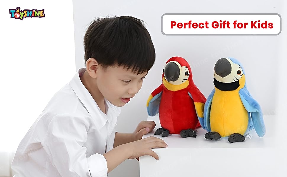 oyshine Talking Macaw Parrot Repeat What You Say Stuffed Animal Plush Toy