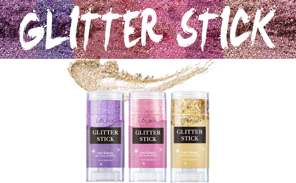 Mysense Body Glitter Stick, Face & Hair Gold Chunky