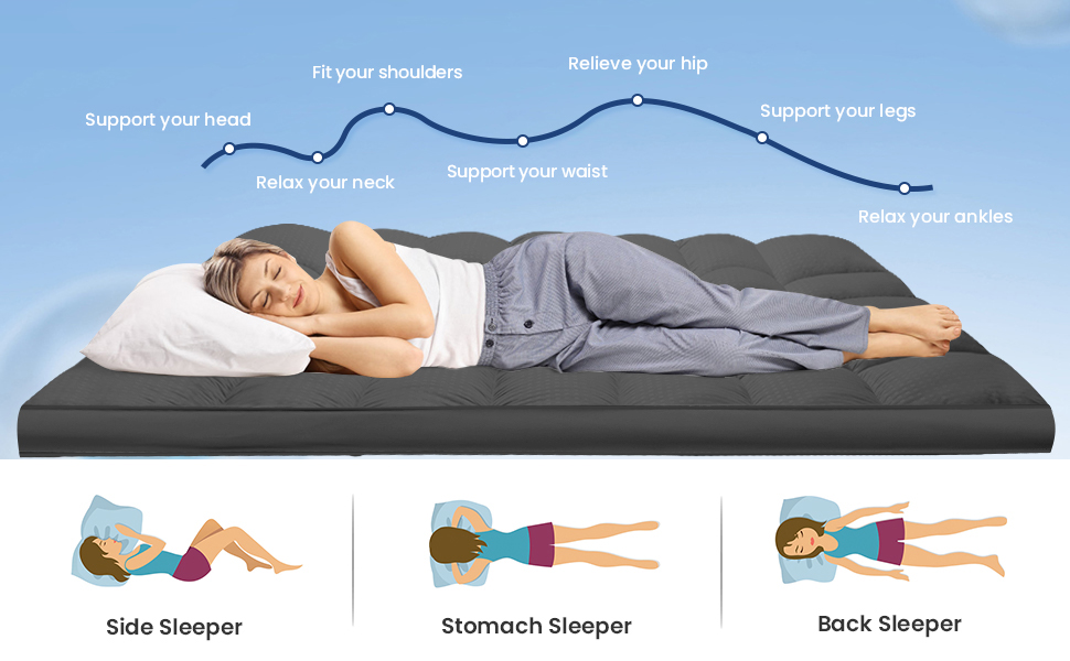 Queen Mattress Topper for Back Pain Extra Thick Mattress