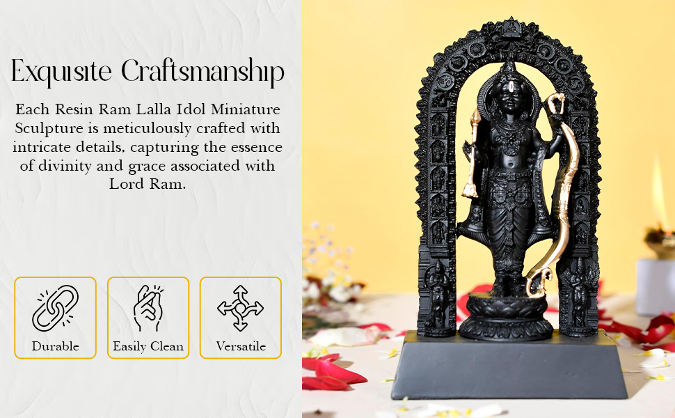 Buy Craftam Polyresin Ram Lalla Idol MurtiStatue Shree Ram Lala Ayodhya