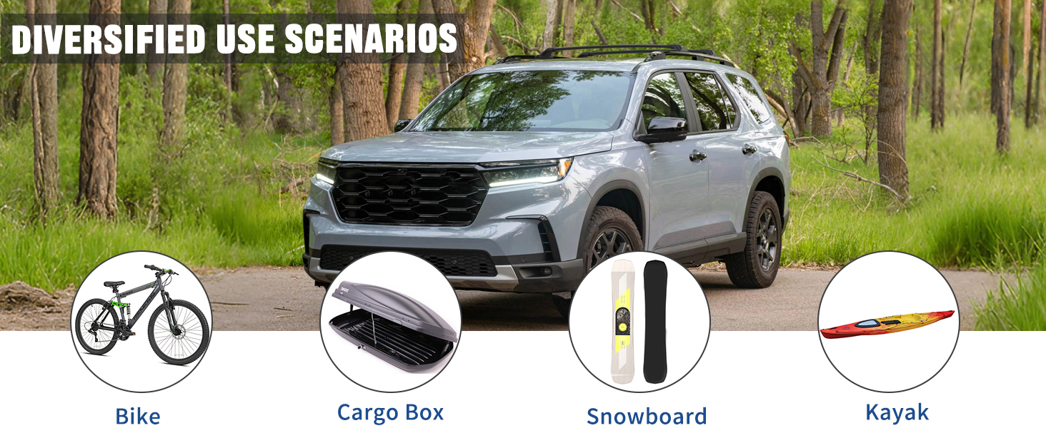 Roof Rack Cross Bars Fit for 2023 2024 Honda Pilot Elite Sport Touring Trailsport