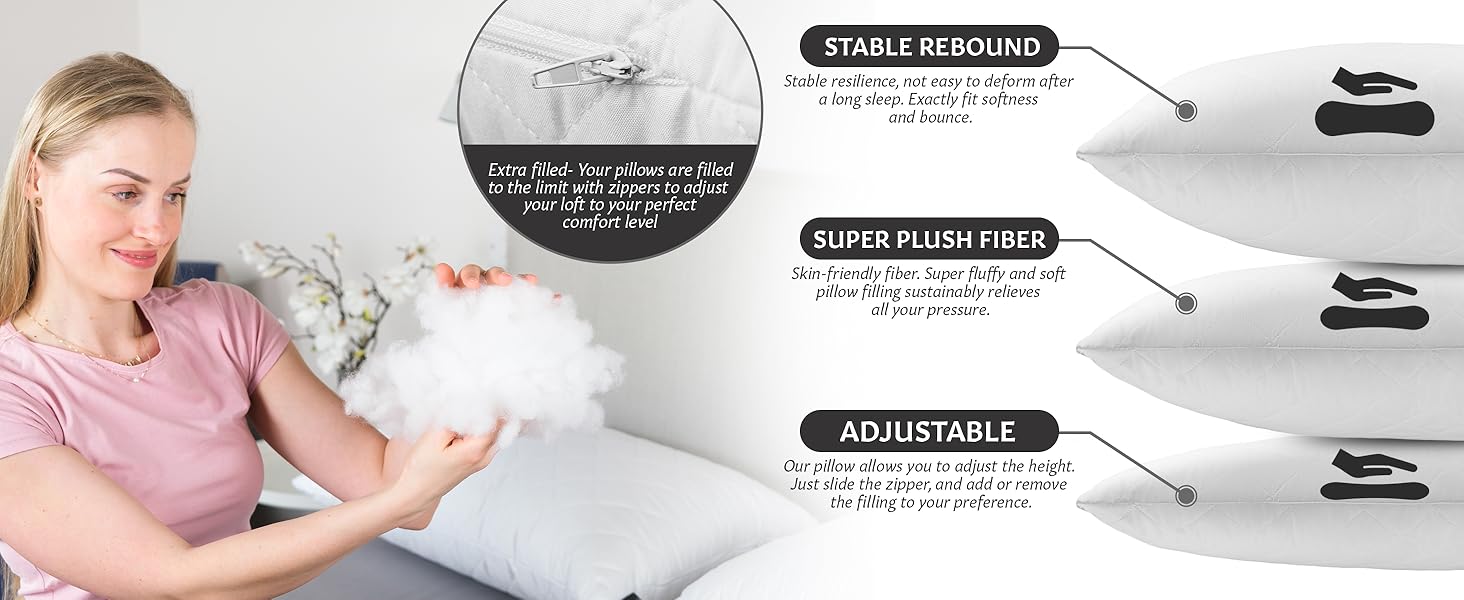 zippered fibre hollow qauality cushion of sleeping collection ghost bedding shoulder memory 