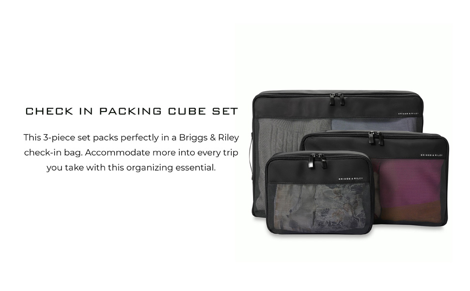 check in packing cube set
