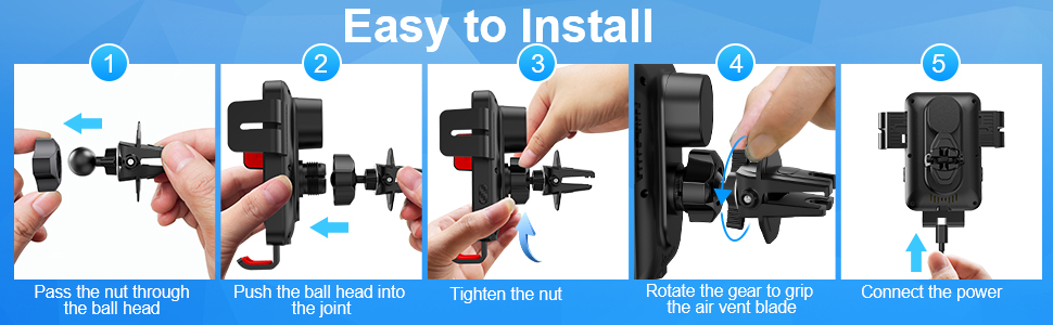 wireless car charger mount