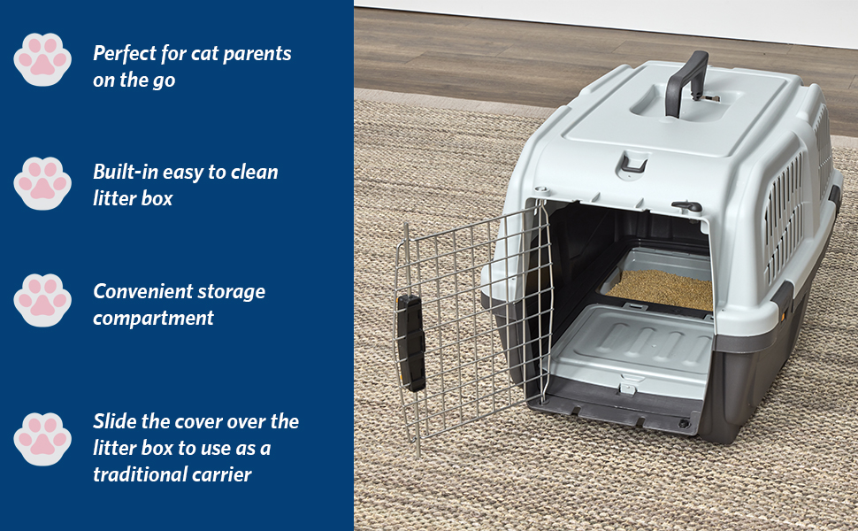 Midwest Homes for Pets Skudo 24” Plastic Cat Carrier with