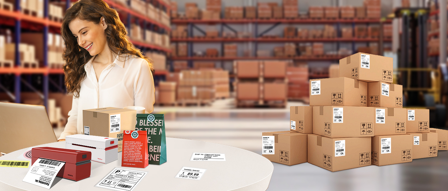 ORGSTA T001 Shipping Label Printer, Thermal Shipping Label