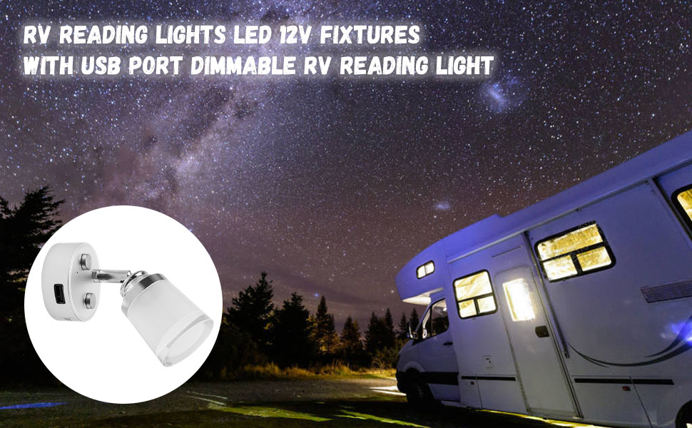LANDSIN RV Reading Lights LED 12V Fixtures with USB Port