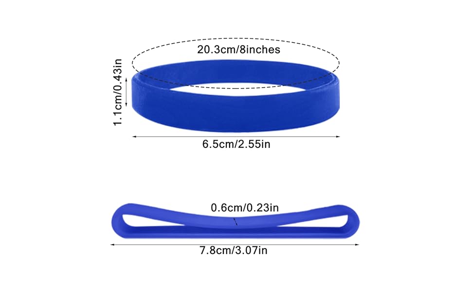 24 Pcs Silicone Rubber Bands,DanziX Assorted Colors Rubber Bands