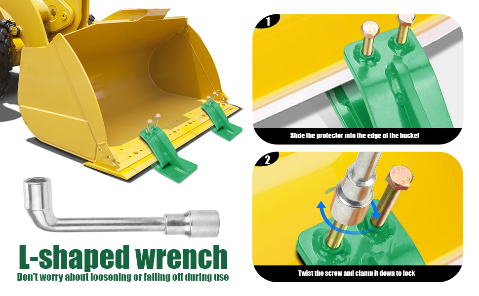 Tractor Bucket Protector(Upgraded Version), 2Pcs Ski Edge