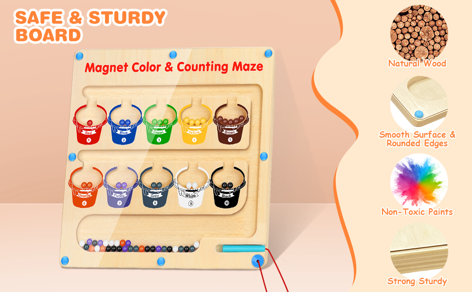 Montessori Toys for 3 Year Old, Counting, Color Matching & Fine Motor