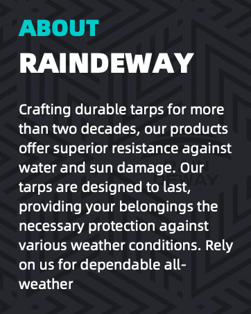 tarp raindeway durable waterproof uv resistant