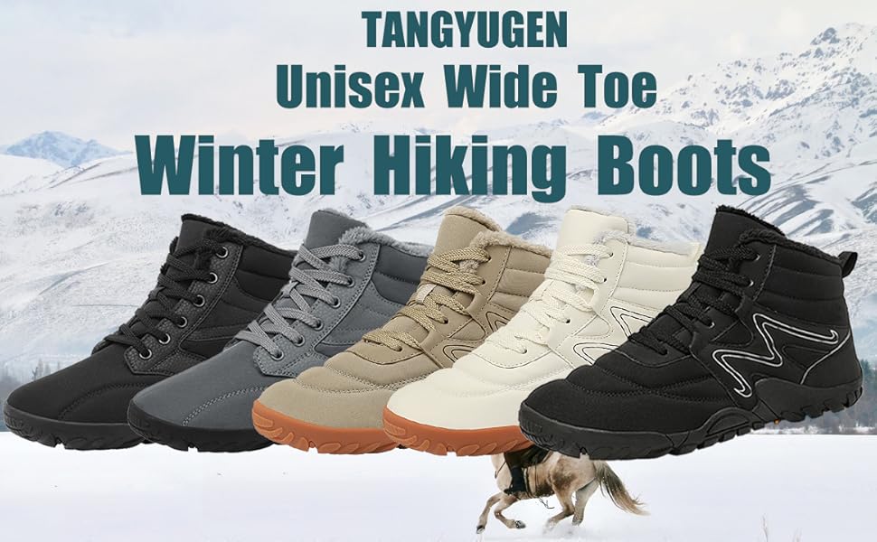 mens womens wide toe winter boots