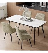 Hawthehome Dining Room Chairs, Set of 4, Armrest Chair, Kitchen Chair, Dining Room Living Room