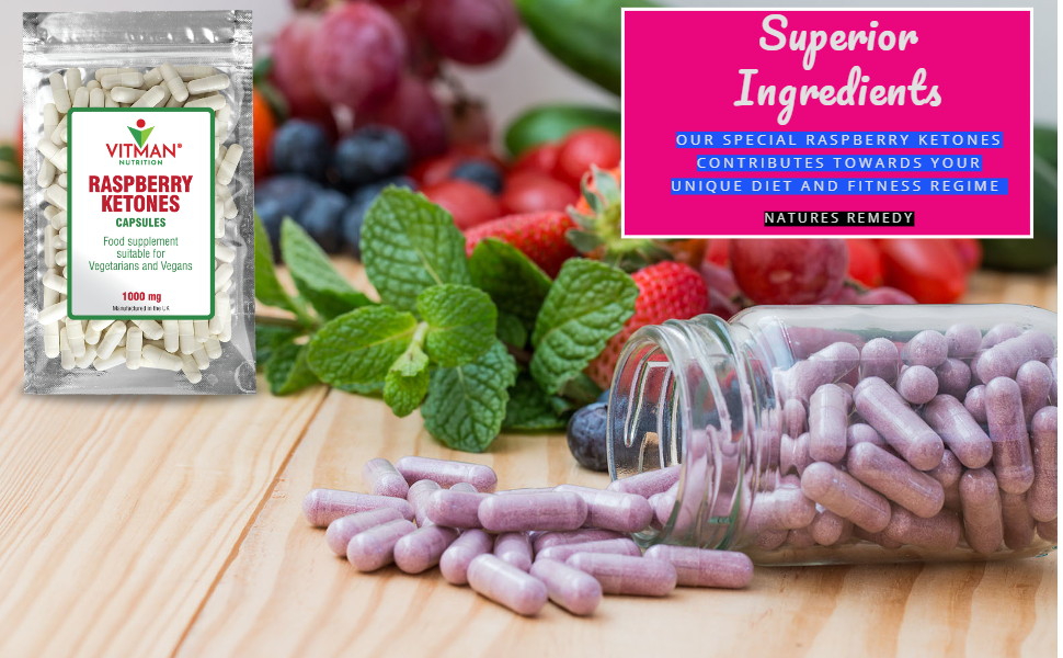 Raspberry Ketone 1000mg 90 High Strength Capsules Weight Loss