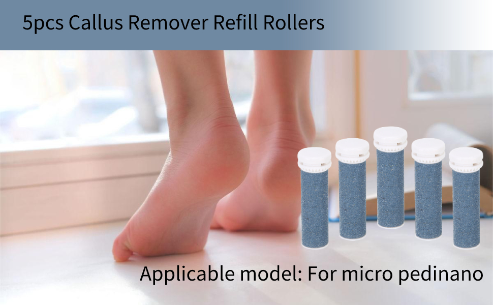Extra Coarse Foot File Replacement Rollers, 5pcs Callus Remover Refill