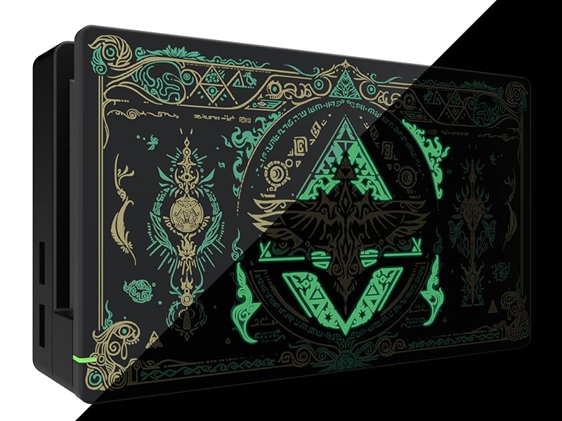 eXtremeRate Custom Soft Touch Grip Faceplate for Nintendo Switch Dock, Glow in Dark