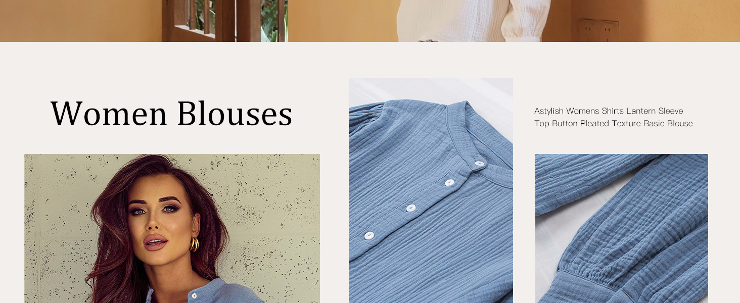 lantern sleeve tops for women