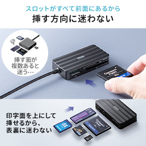 Amazon.co.jp: サンワダイレクト マルチカードリーダー USB-C/USB-A