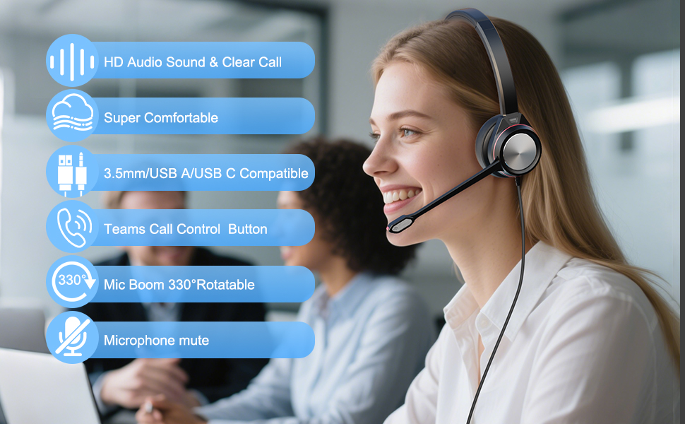 wired USB headset for PC JD891C