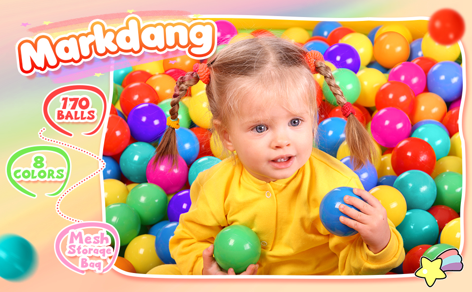 Ball Pit Balls 170 Count 8 Colors